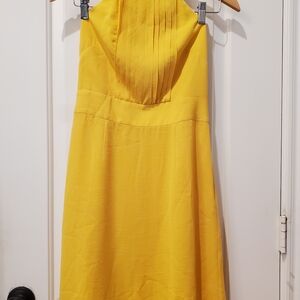Banana Republic Womens Halter Sleeveless Yellow Dress Size 0